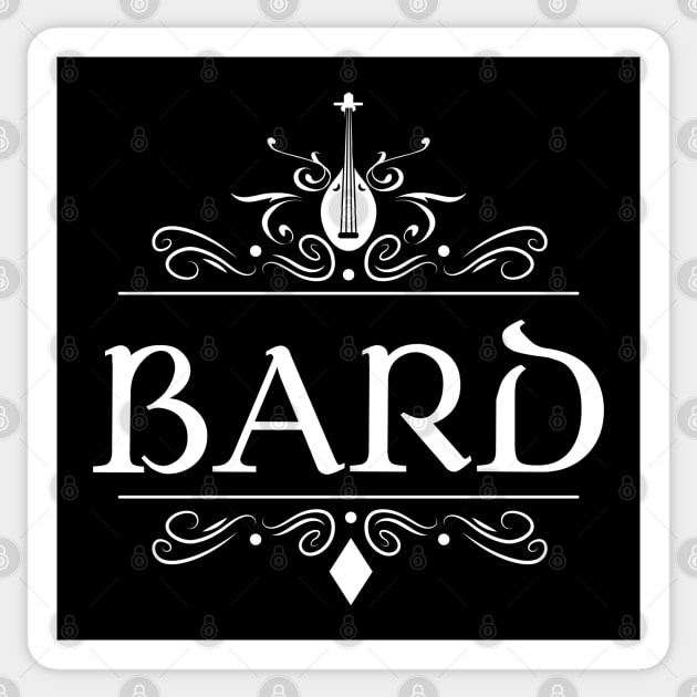 Bard Character Class TRPG Tabletop RPG Gaming Addict Sticker by dungeonarmory